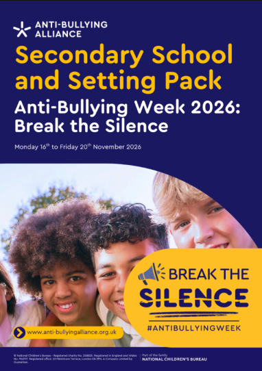 Cover page of the Anti-Bullying week secondary resources