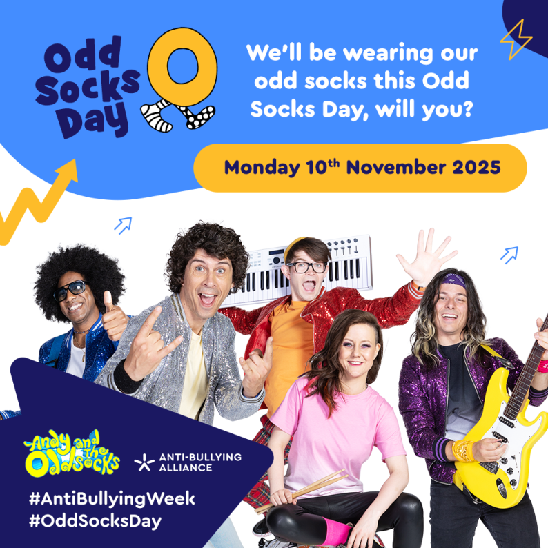 Odd Socks Day 2025 asset saying it is taking place Monday 10th November 2025