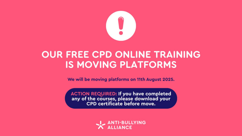 our Free CPD online training is moving platforms - graphic saying this
