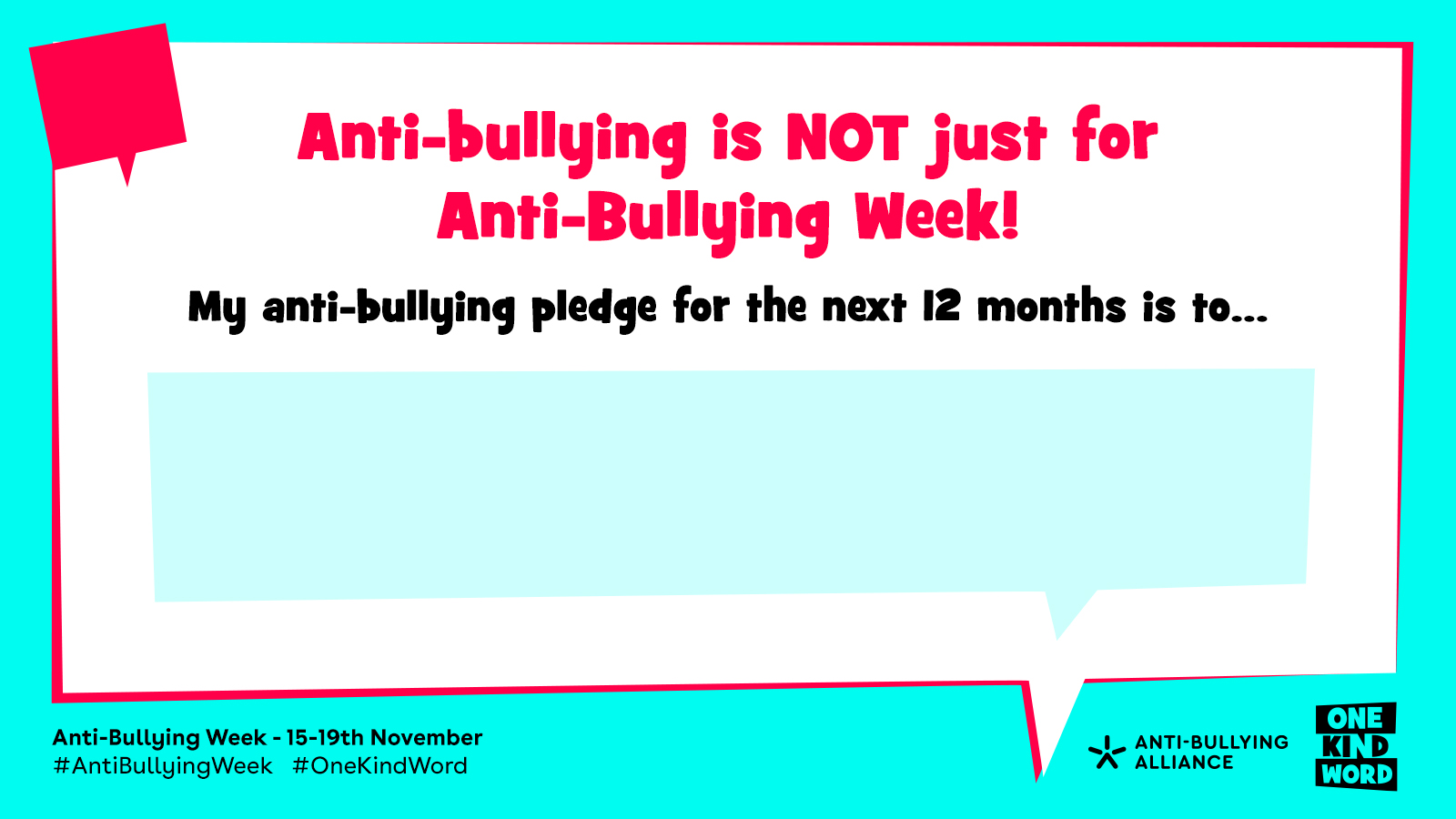 Anti-bullying is not just for Anti-Bullying Week